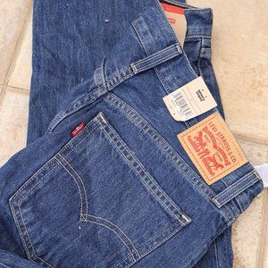 NWT Levi's Classic Straight Leg Mid Rise Jeans Dark Wash Size 27